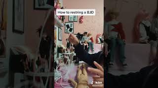 How to restring your BJD doll Part 1 #shorts