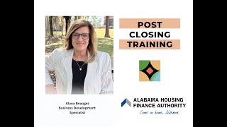 Training for Lenders: Post Closing