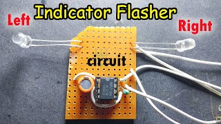 Led indicator flasher circuit//How To Make.