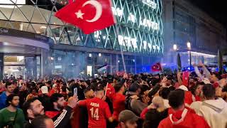 Frankfurt - Türkei Viertelfinaleinzug Feier gegen Österreich am 02.07.2024