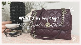 What's In My Bag?! • Kate Spade Natalia Medium Flap Sholuder Bag + essentials 👜🤍 #whatsinmybag