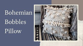 Bohemian Bobbles Pillow - Free Knitting Pattern!