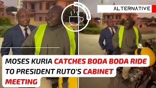 Moses Kuria Rides Boda Boda To Ruto's Cabinet Meeting