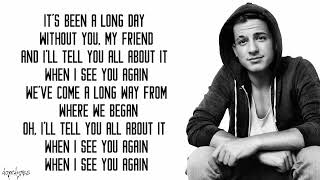 See You Again_Wiz Khalifa ft Charlie Puth Official Lyrics Video