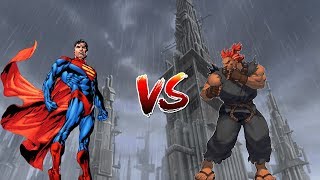 Superman vs Akuma Rematch Mugen Epic Battle HD