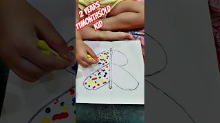 How to paint a Butterfly with earbuds | Easy painting for toddlers | before school at home #sahit