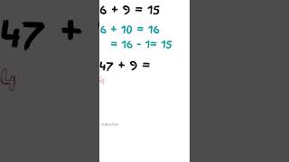 short cut of adding 9 to any number            #maths  #addition #9  #shortcut #shorts #children