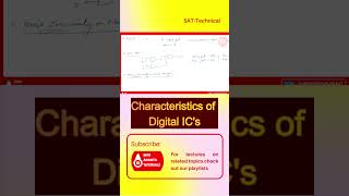 Characteristics of Digital IC's #electronicsengineering #digitalelectronicslectures #logic #shorts