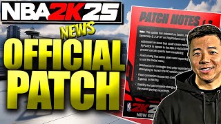 NBA 2K25 NEWS | FIRST OFFICIAL PATCH 1.3 NOTES & MORE