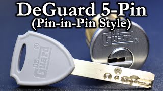 173) DeGuard 5-Pin (Pin in Pin Style) Dimple Lock with Interactive Picked and Gutted