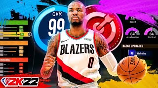 The *BEST POINT GUARD BUILD* in NBA 2K22! DAMIAN LILLARD BUILD CREATION...