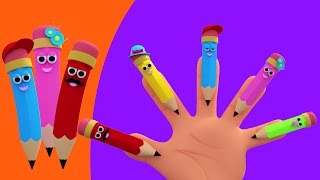 Карандаш Палец Семья | 3d рифмует для детей | дети музыка | Nursery Rhymes | Pencil Finger Family