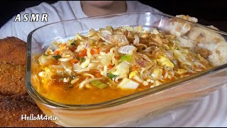 ASMR Makan Pop Mie Pedas Dower, Risoles dan Nasi (whisper)