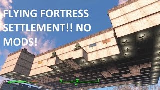 Fallout: Flying Fortress,armoury,swimming pool & lots more!  best settlement without  mods! Xbox