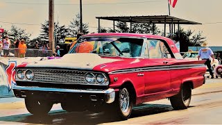 1963 Ford Fairlane drag car. First startup of the year!