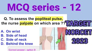 AIIMS/NORCET 2023|| NORCET question and answers|| NORCET EXAM preparation || MCQ series -12