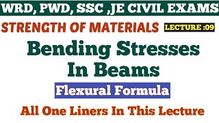 Strength Of Materials | Bending Stresses In Beams (Part-1) |Lecture :09|