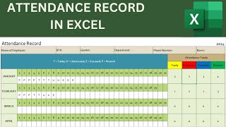 How to Make Attendance Record in Excel | Attendance Sheet in MS Excel