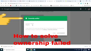 How to solve ownership verification failed google search console || How to verify domain ownership