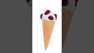 White Soft Serve with Red Berries Icecream 🤍🍦🍒🍒🍦🤍|#white #softserve #red #berries #icecream|The DRVL