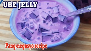 3 STEPS HOW TO MAKE CREAMY UBE JELLY SALAD - NEGOSYONG PATOK SA MALIIT NA PUHUNAN WITH COMPUTATION