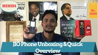 Jio Phone Unboxing and Quick Overview ( 7 days Battery Backup ! Its Huge)