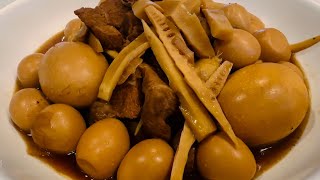 Cooking Braised Pork ￼with Bamboo Shoots and Eggs  #cooking #bamboo #braisedpork