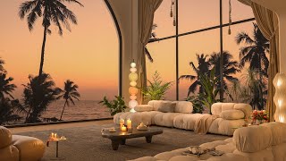 Luxurious Living Room Jazz - Summer Serenity with Ocean Views and Smooth Melodies 🌅🎶