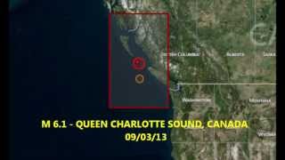 M 6.1 EARTHQUAKE - QUEEN CHARLOTTE SOUND, CANADA 09/03/13