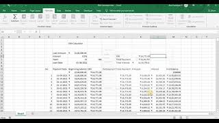 Home Loan EMI calculator with Part-Payment option in Excel தமிழில் || Excel Vazhikati