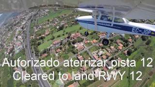 Short flight with Cessna 172, wingtip view