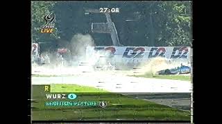 F1 Germany 1998 FP4 Wurz spins into the gravel (DF1)