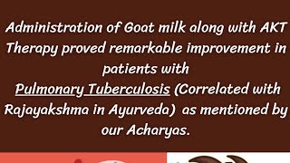 Goat milk for tuberculosis Reference in Ayurveda