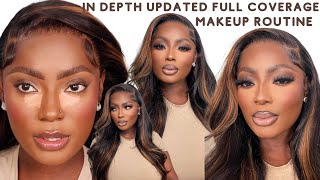 IN DEPTH FULL COVERAGE NEW MAKEUP ROUTINE FT MEGALOOK HAIR