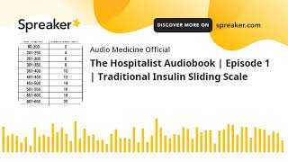 Traditional Insulin Sliding Scale in Just 1 Minute!