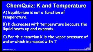 K and Temperature  (Quiz)