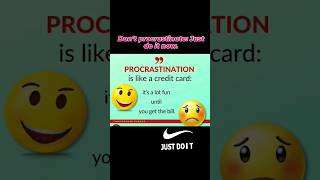 Beat Procrastination: Take Action Today #procrastination  #shortsfeed #ytshorts @A2Motivation