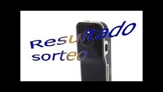 Resultado 2 Sorteo Cámara Mini DV MD80