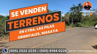 Venta de terrenos a solo minutos del centro de masaya - Contado u Credito Disponible - (Cod: VLT-70)