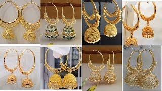 new trending gold earings designs 2024/gold bale designs/gold jhumka earning designs/gold jewellery