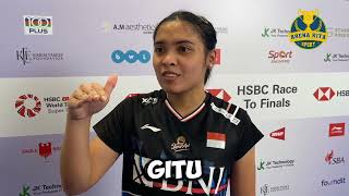 KOMENTAR GREGORIA MARISKA TUNJUNG SETELAH MENGALAHKAN WANG ZHI YI DI SEMIFINAL SINGAPURA OPEN 2024