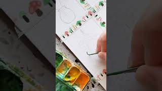 the making of my 2023 watercolor plant calendar