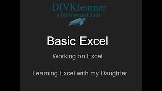 Video 2 Working on Excel
