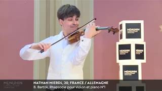 Nathan Mierdl performs Bartók's Rhapsody for Violin and Piano No. 1