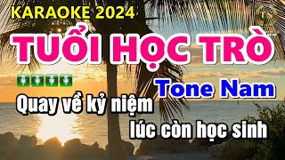 Karaoke Tuổi Học Trò Tone Nam Nhạc Sống | Sinh Nguyễn Karaoke