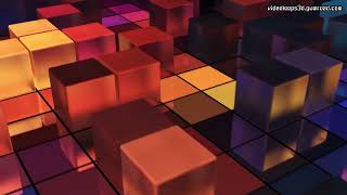 VJ LOOP 130 - Multicolor Translucent Cubes - 4K - 10 min