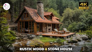 Rustic Wooden House By The Stream: The Blend Of Nature And Man