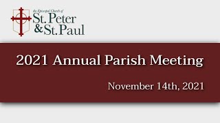 2021 Annual Parish Meeting