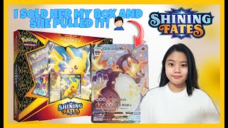 She Pulled A SHINY CHARIZARD From This Pikachu V Box I Sold Her!