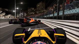 F1 2017 Short Scenes - Big crash at Monaco at night